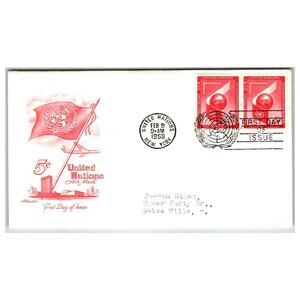 Scott #U.N. 1959 5c United Nations Air Mail First Day Cover FDC Artmaster